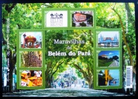 Bloco postal do Brasil de 2016 Maravilhas de Belém do Pará