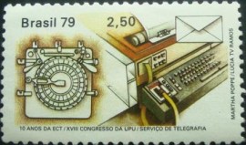 Selo postal do Brasil de 1979 Serviço de Telegrafia - C 1084 N