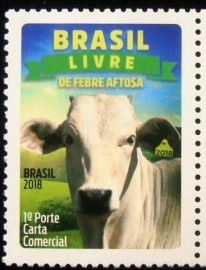 Selo postal do Brasil de 2018 Febre Aftosa