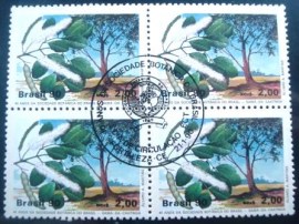 Quadra de selos postais do Brasil de 1990 Sabiá da Caatinga