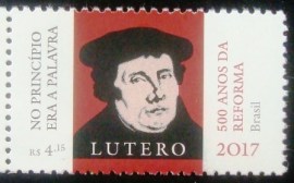 Selo postal do Brasil de 2017 Lutero