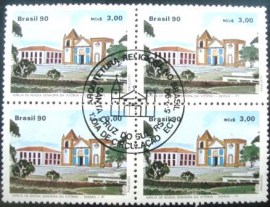 Quadra de selos postais de 1990 Igreja Nossa Senhora da Vitória