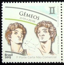 Selo postal do Brasil de 2019 Gêmeos