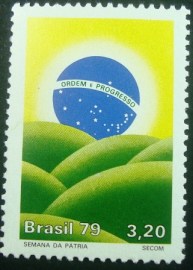 Selo postal do Brasil de 1979 Semana da Pátria M