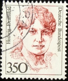 Selo postal da Alemanha de 1988 Hedwig Dransfeld
