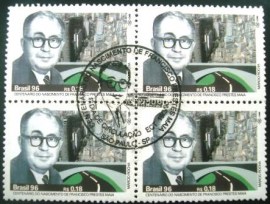Quadra de selos postais do Brasil de 1996 Prestes Maia