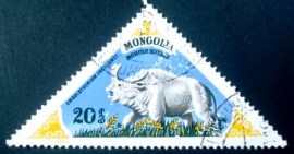 Selo postal da Mongólia de 1977 Embolotherium ergiliense