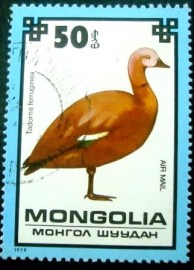 Selo postal da Mongólia de 1979 Ruddy Shelduck