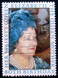Selo postal do Reino Unido de 1980 Birthday of the Queen Mother
