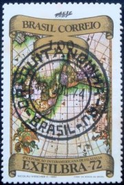 Selo postal do Brasil de 1972 Carta do Brasil