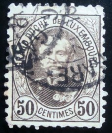 Selo postal de Luxemburgo de 1893 Grand Duke Adolf 50