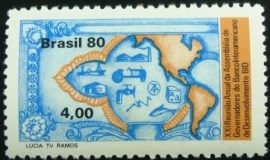 Selo postal do Brasil de 1980 Reunião BID - C 1136 N