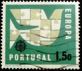 Selo postal de Portugal de 1963 Stylized Pigeon
