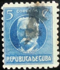Selo postal de Cuba de 1930 Calixto García