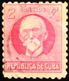 Selo postal de Cuba de 1930 Maximo Gomez