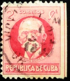 Selo postal de Cuba de 1925 Maximo Gomez