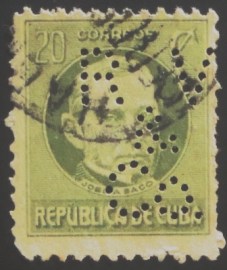 Selo postal de Cuba de 1925 José Antonio Saco
