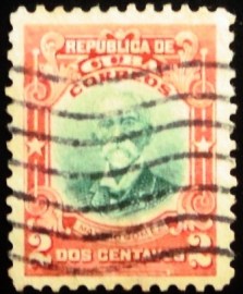 Selo postal de Cuba de 1910 Maximo Gomez