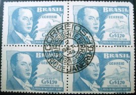 Quadra de selos postais do Brasil de 1948 Battle Berres