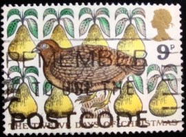 Selo postal do Reino Unido de 1977 A Partridge in a Pear Tree