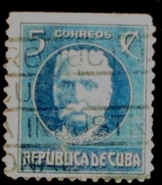 Selo postal de Cuba de 1926 Calixto García