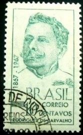 Selo postal do Brasil de 1967 Rodrigues de Carvalho - M1D