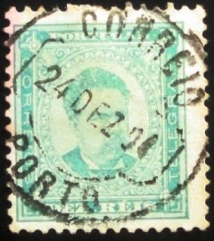Selo postal de Portugal de 1884 King Luis I 10