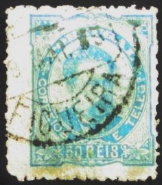 Selo postal de Portugal de 1882 King Luis I 50