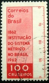 Selo postal Comemorativo do Brasil de 1962 - C 473 U