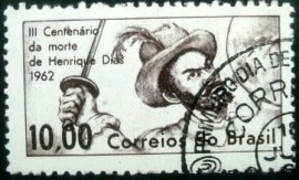 Selo postal do Brasil de 1962 Henrique Dias