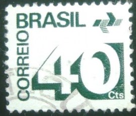 Selo postal Regular emitido no Brasil em 1973  544 U