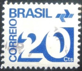 Selo postal Regular emitido no Brasil em 1972 - 542 U