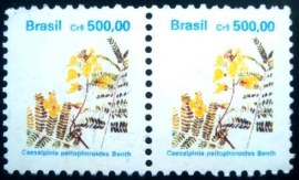 Par de selo postais do Brasil de 1991 Sibipiniina