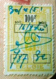 Página de passaporte da Bélgica de 1951 A