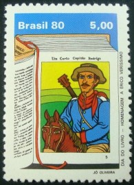 Selo postal do Brasil de 1980 Érico Veríssimo - C 1170 N