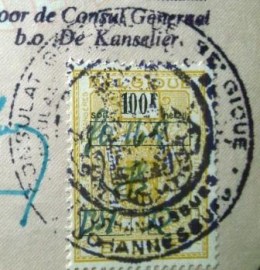 Página de passaporte da Bélgica de 1951