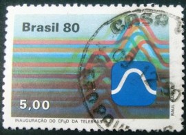 Selo postal do Brasil de 1980 Telebrás - C 1172 U