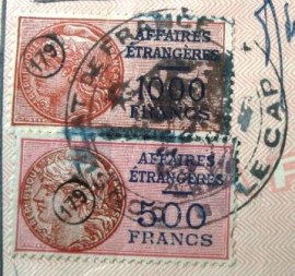 Selos consulares da França de 1954