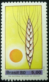 Selo postal do Brasil de 1980 Ação de Graças