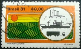 Selo postal COMEMORATIVO do Brasil de 1981 - C 1185 U