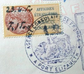 Selos consulares da França de 1954