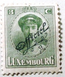 Selo postal de Luxemburgo de 1922 Grand Duchess Charlotte 3c