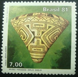 Selo postal do Brasil de 1981 Tanga Marajoara - C 1195 N