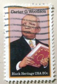 Selo postal dos Estados Unidos de 1984 Carter G. Woodson