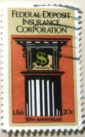 Selo postal dos Estados Unidos de 1984 Deposit Insurance Corporation