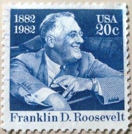 Selo postal dos Estados Unidos de 1982 Franklin D. Roosevelt
