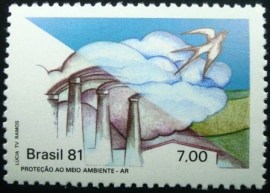 Selo postal do Brasil de 1981 Ar M