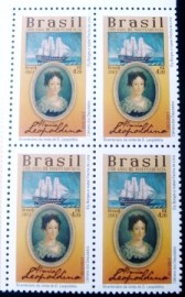 Quadra de selos postais do Brasil de 2017 D. Maria Leopoldina
