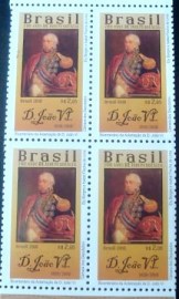 Quadra de selos postais do Brasil de 2018 D. João VI