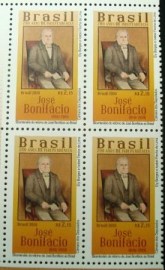 Quadra de selos postais do Brasil de 2019 Retorno de José Bonifácio ao Brasil